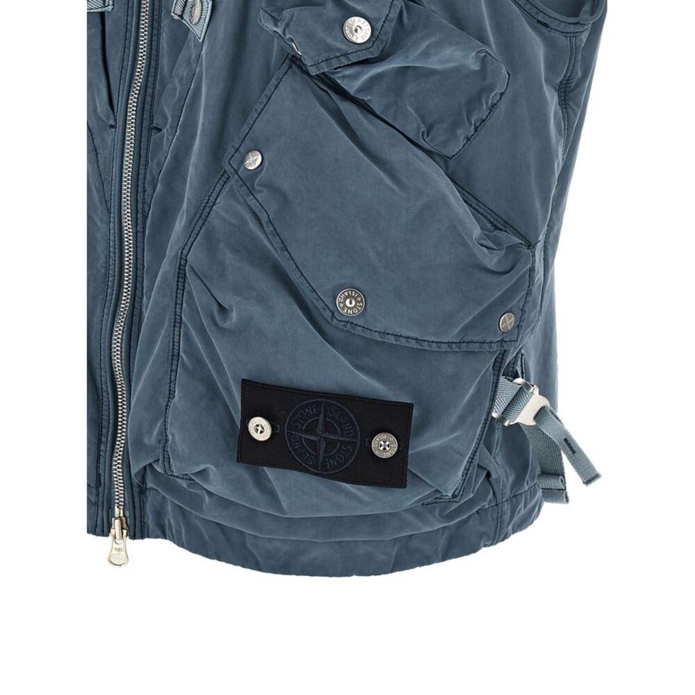 Stone Island Men 'G100016 David Light Indigo-Tc' Vest - Picture 4 of 4